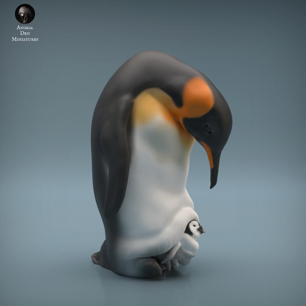 Productfoto dierenfiguur Animal Den Miniatures 0: Pooldierenfiguur: keizerspinguïn (22_04_01)