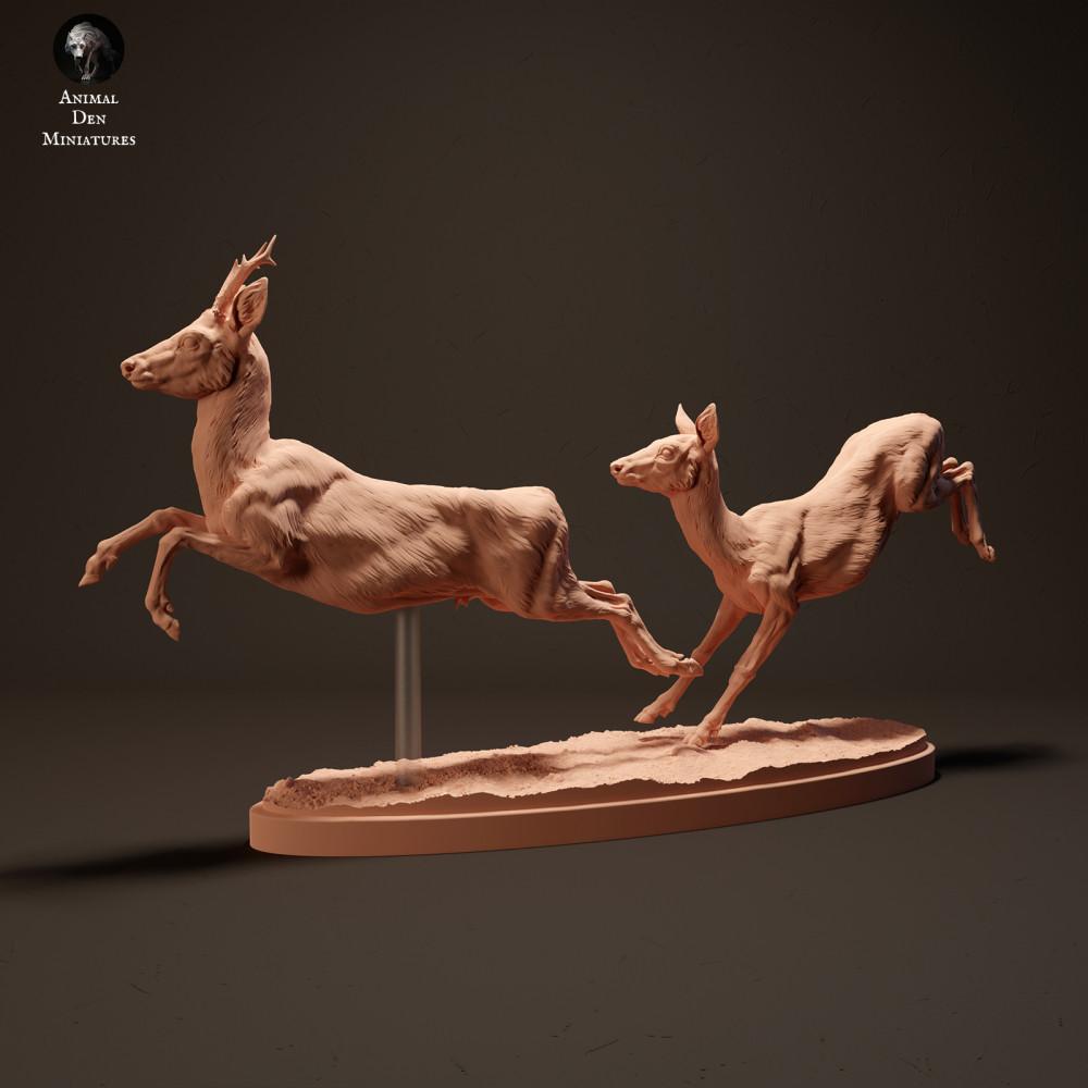 Productfoto dierenfiguur Animal Den Miniatures 0: Wilddierenfiguur: ree - rennend (23_10_14)