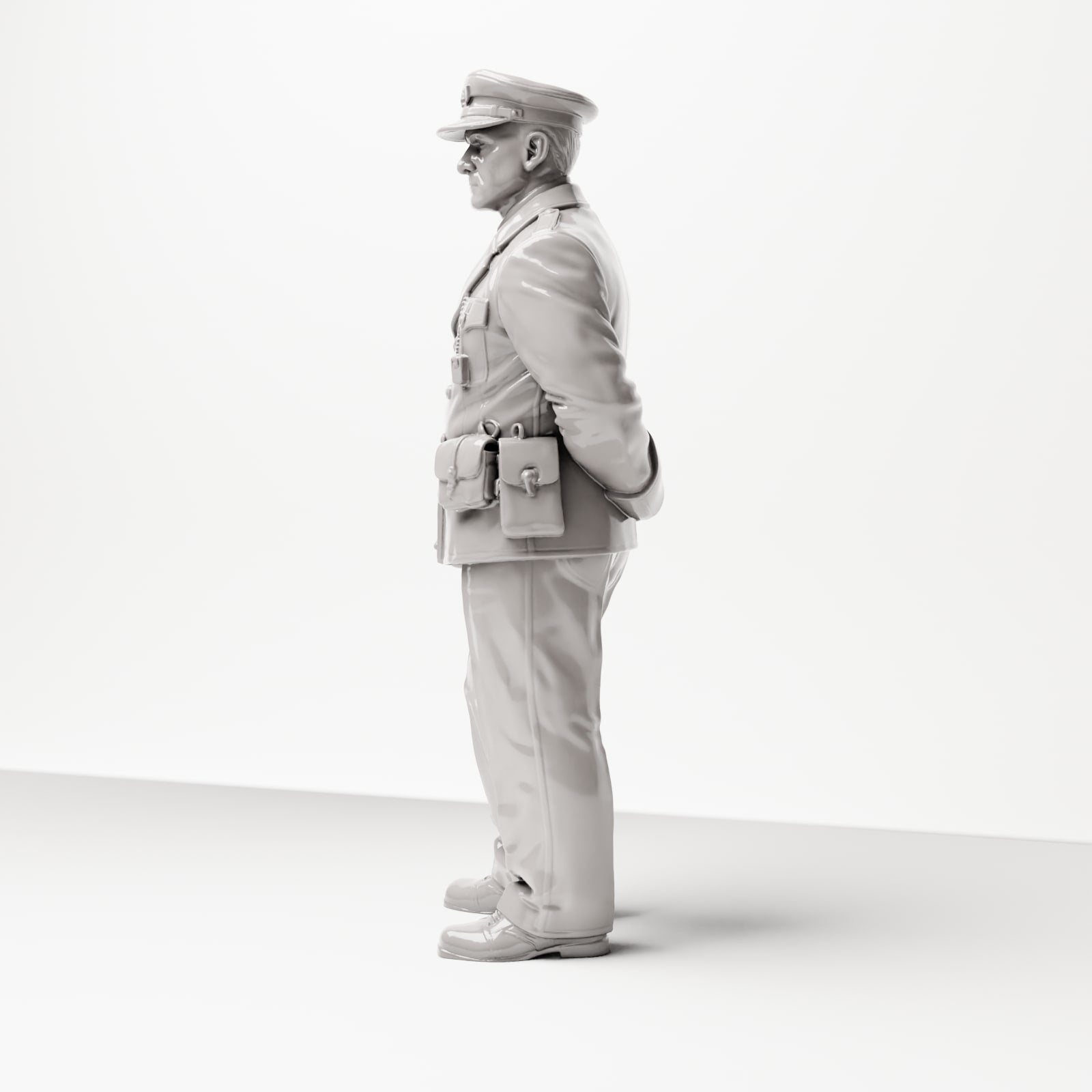Productfoto Diorama 1: Staande figuur: Stationschef / Stationsinspecteur met clipboard (jaren 1920-1930) (sc01)