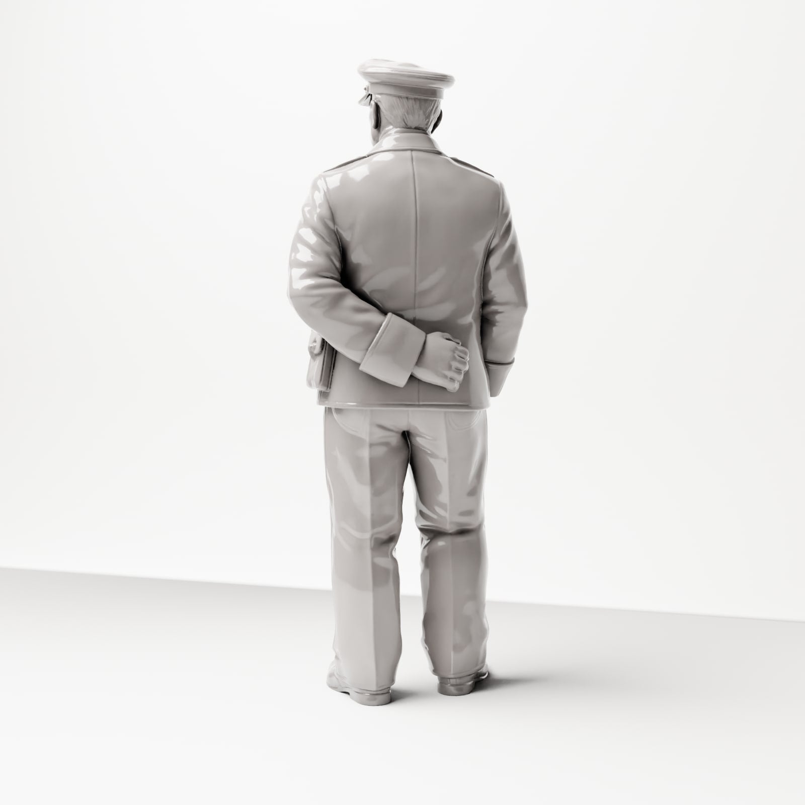 Productfoto Diorama 2: Staande figuur: Stationschef / Stationsinspecteur met clipboard (jaren 1920-1930) (sc01)