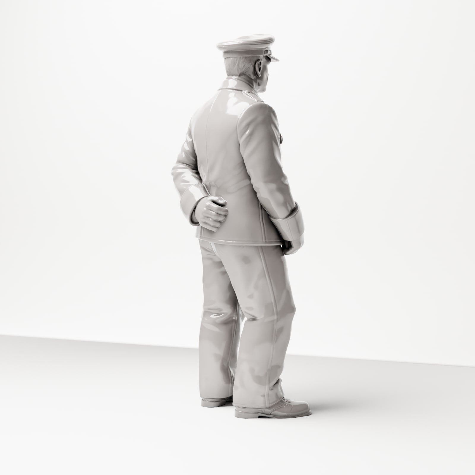 Productfoto Diorama 3: Staande figuur: Stationschef / Stationsinspecteur met clipboard (jaren 1920-1930) (sc01)