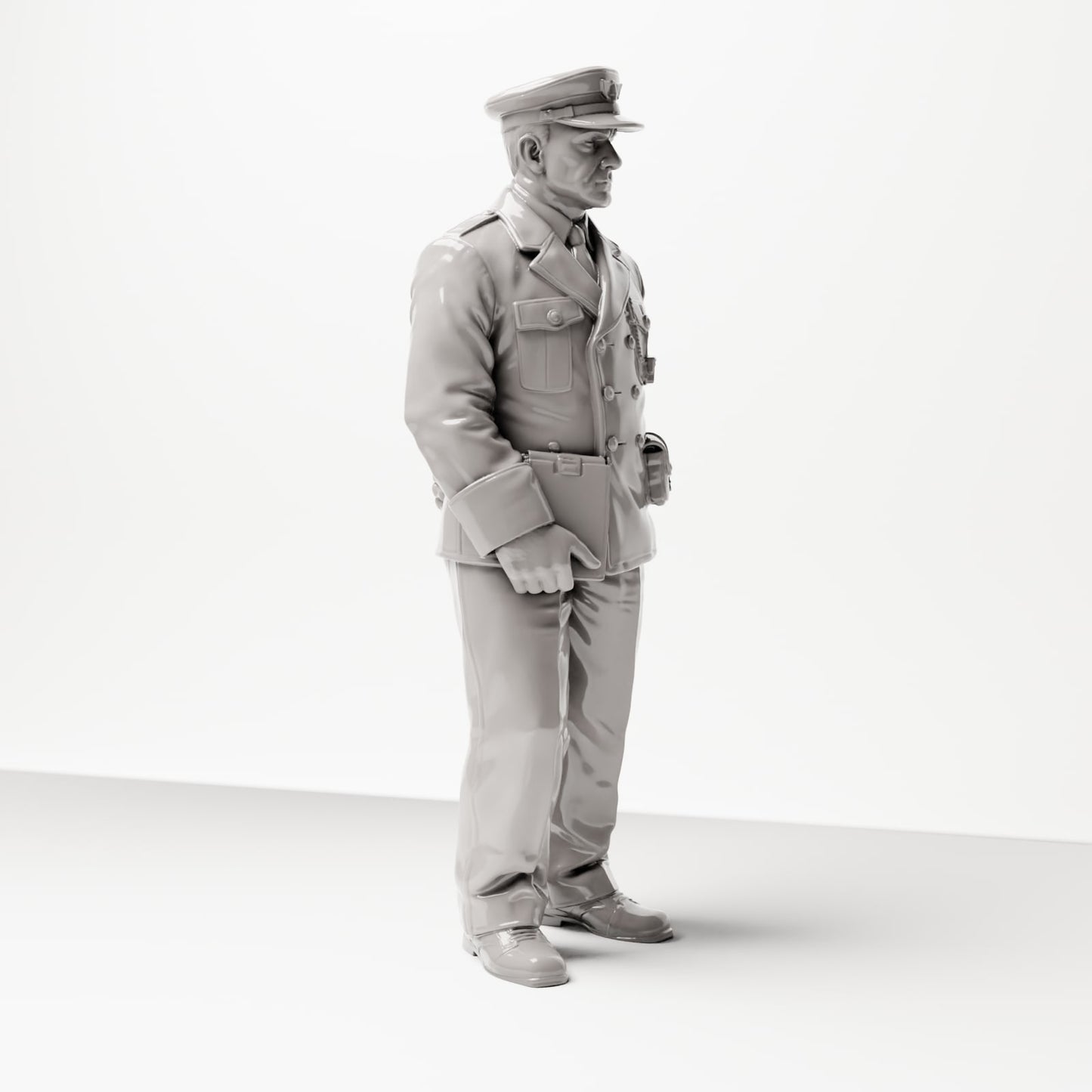 Productfoto Diorama 4: Staande figuur: Stationschef / Stationsinspecteur met clipboard (jaren 1920-1930) (sc01)