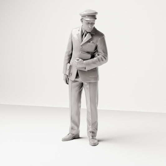 Diorama modelbouw productfoto 0: Historische dioramafiguur: scheepssteward met passagierslijst (sc16)