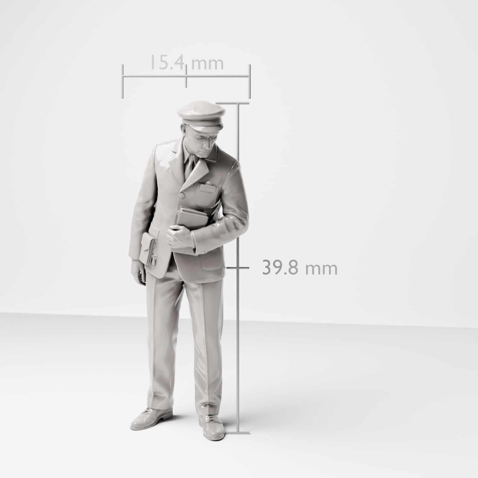 Diorama-modelbouw productfoto 6: Historische dioramafiguur: scheepssteward met passagierslijst (sc16)