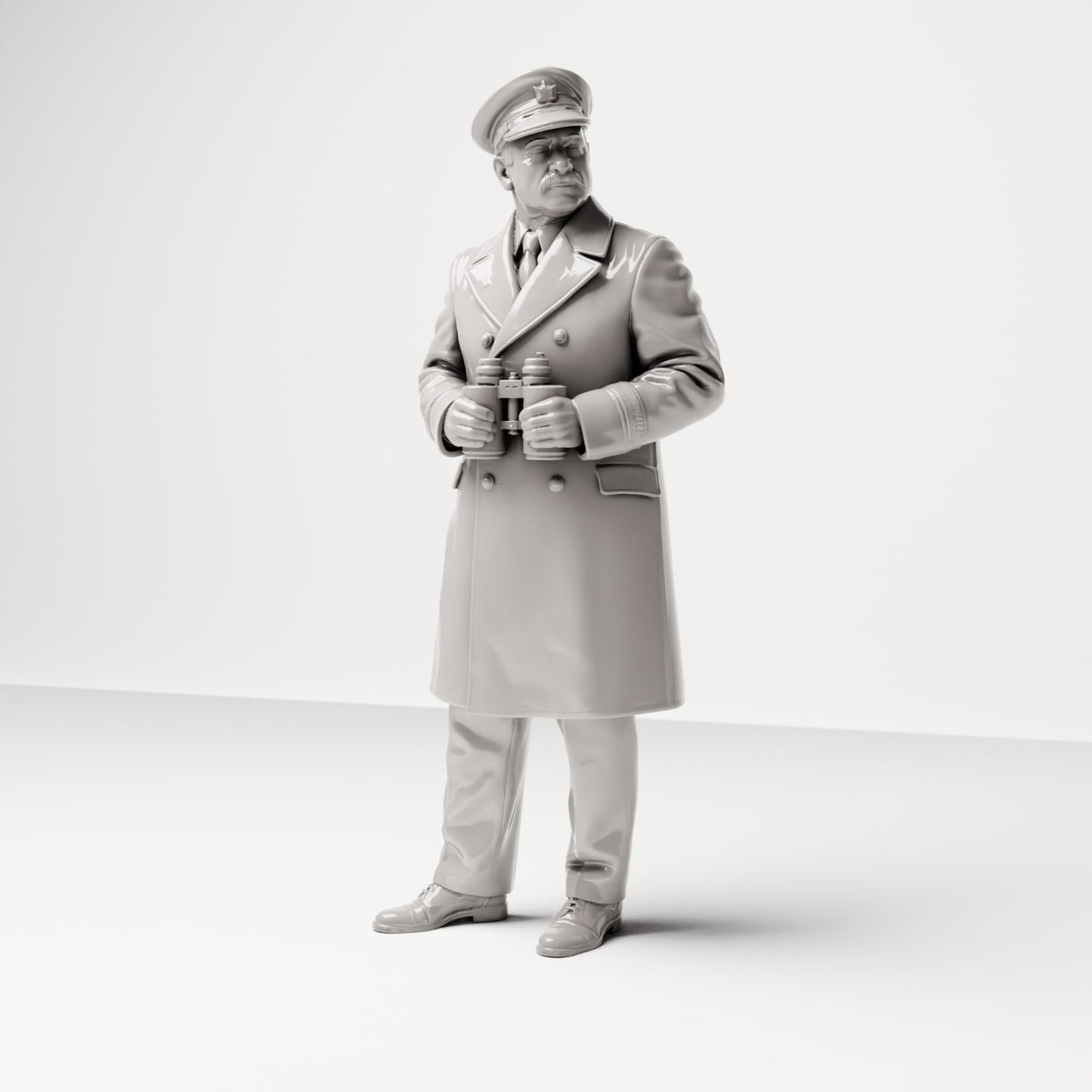 Productfoto 0: Historische dioramafiguur: scheepskapitein aan de kade met verrekijker (sc17)