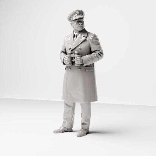 Productfoto 0: Historische dioramafiguur: scheepskapitein aan de kade met verrekijker (sc17)