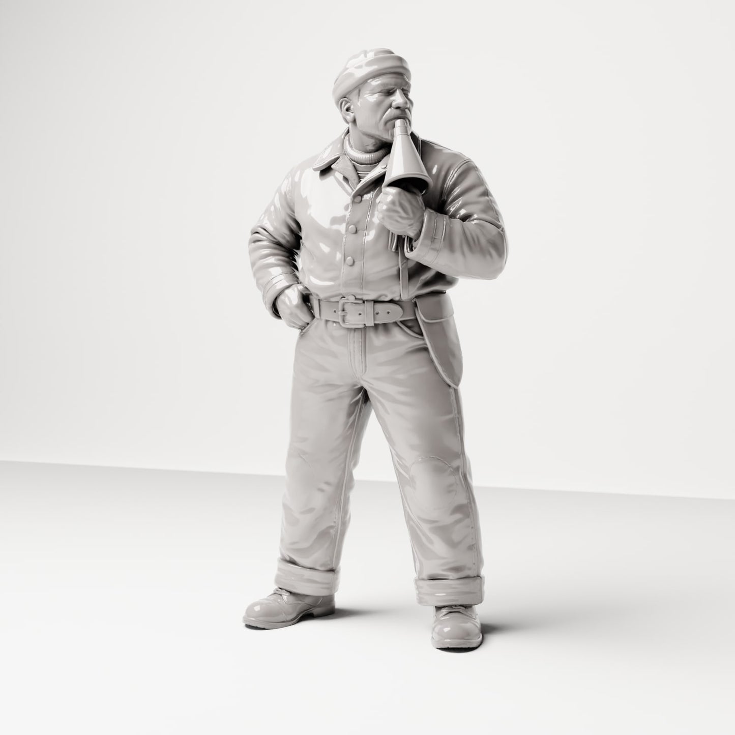 Diorama modelbouw productfoto 0: Historische diooramfiguur: bootsman met spreekbuis uit de jaren 1920-1930 (sc18)