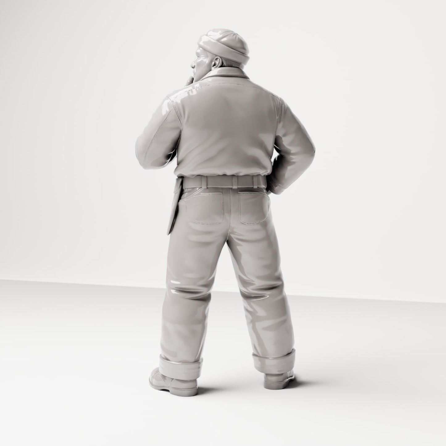Diorama modelbouw productfoto 2: Historische dioramafiguur: bootsman met spreekbuis uit de jaren 1920-1930 (sc18)