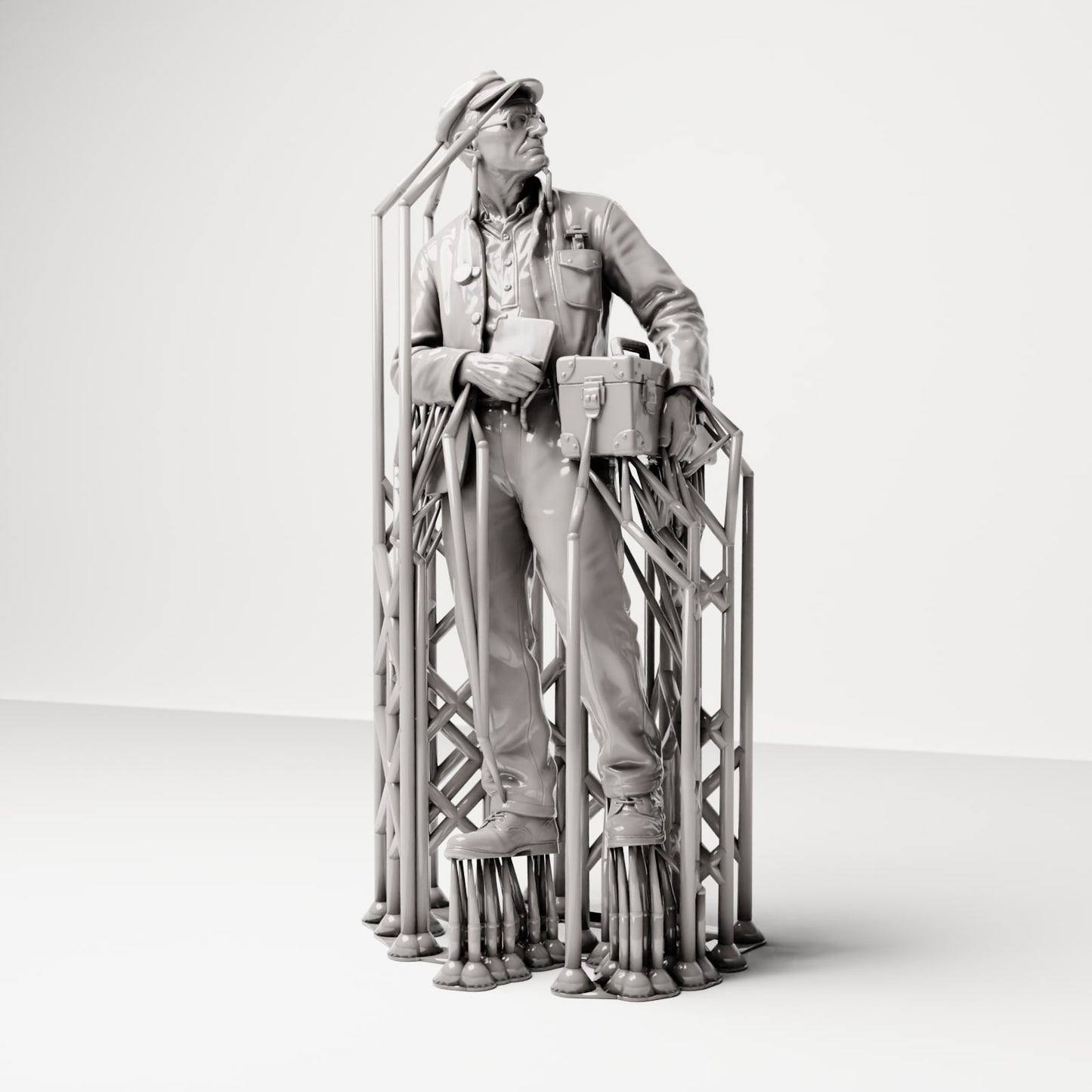 Diorama-modelbouw productfoto 5: Historische dioramafiguur: scheepsingenieur met gereedschapstas (sc19)