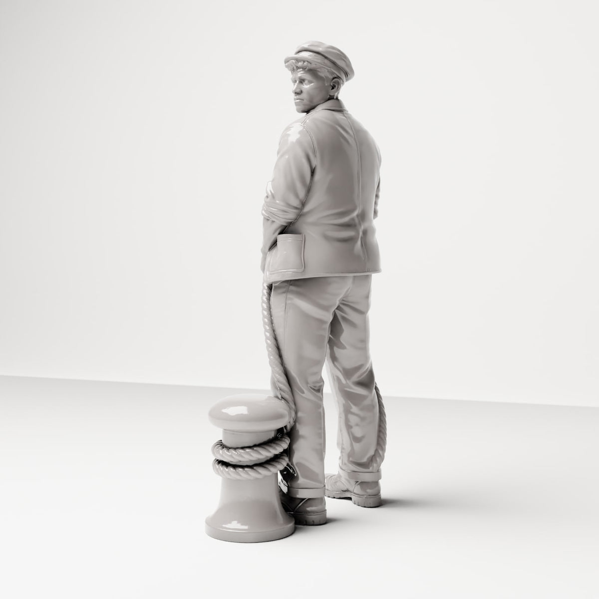 Diorama-modelbouw productfoto 1: Historisch dioramafiguur: matroos of kadepersoneel met meerlijn (sc20)