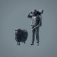 Boerderij Dier Figuren: Schaap - lopend Schaap 1 (a022)