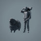 Boerderij Dier Figuren: Schaap - lopend schaap 2 (a025)
