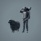 Boerderij Dier Figuren: Schaap - staand schaap 1 (a023)