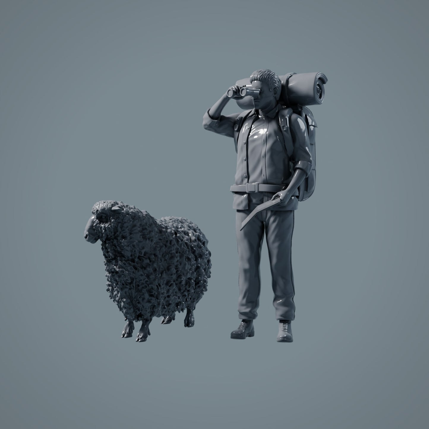 Boerderij Dier Figuren: Schaap - staand schaap 1 (a023)