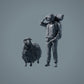 Boerderij Dier Figuren: Schaap - staand schaap 2 (a024)