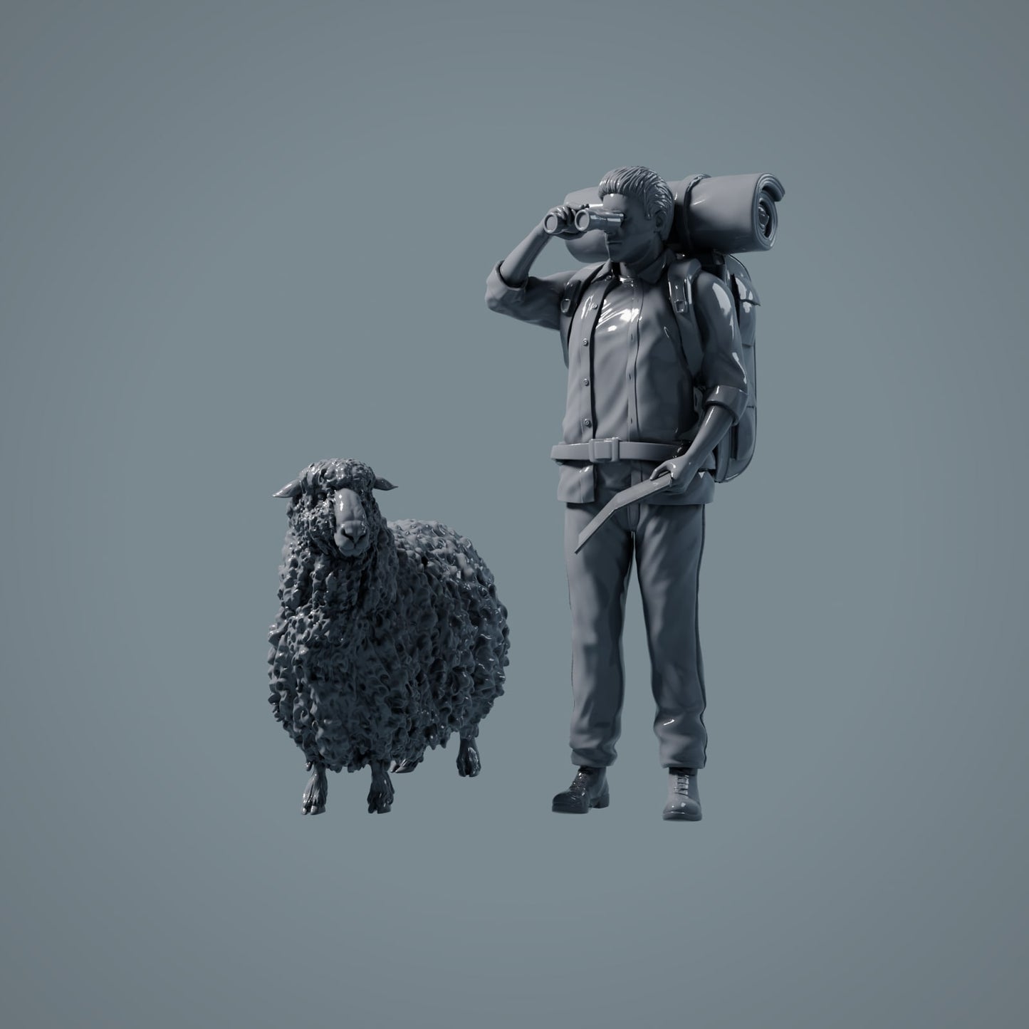 Boerderij Dier Figuren: Schaap - staand schaap 2 (a024)