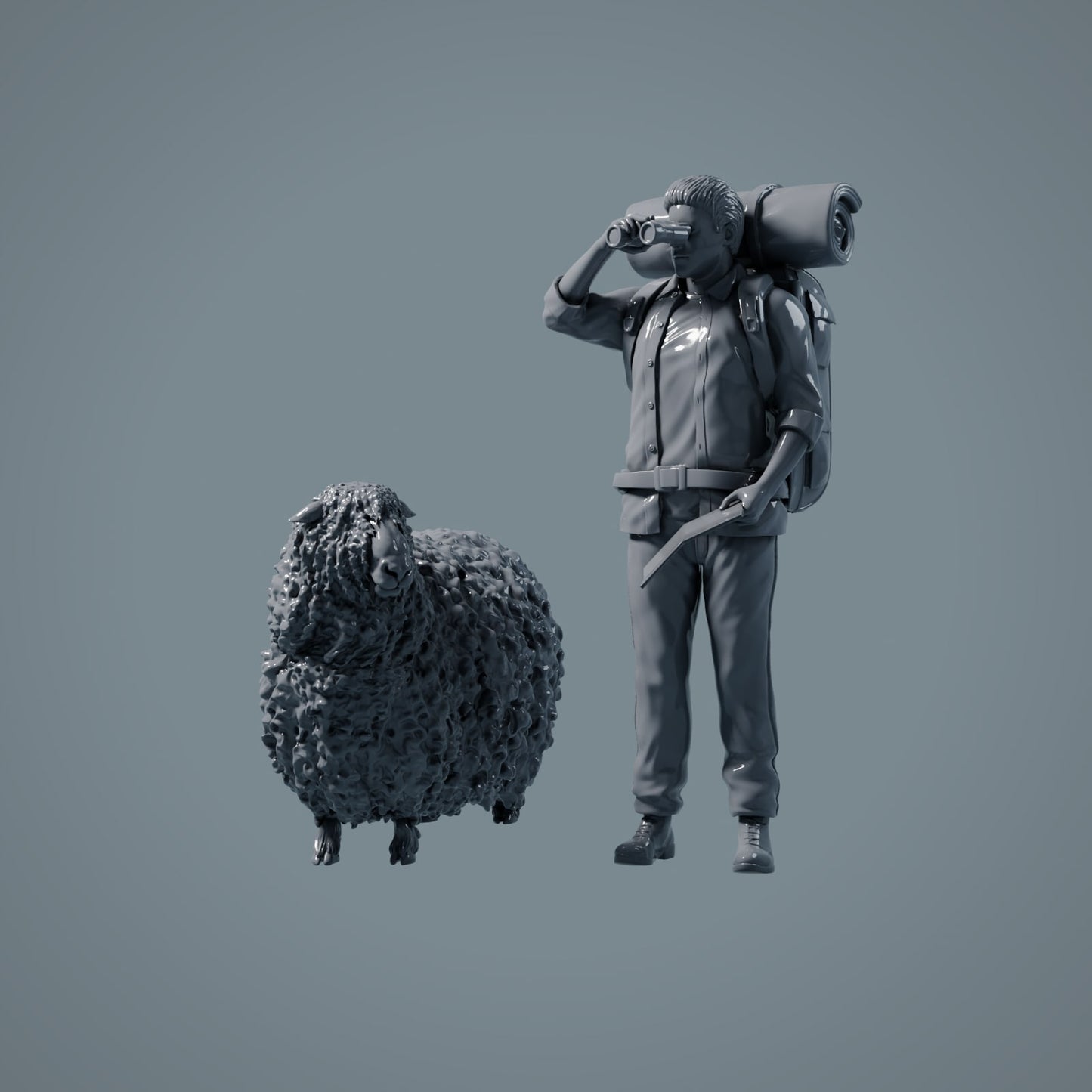 Boerderij Dier Figuren: Schaap - staand schaap 3 (a026)