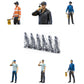 Productfoto diorama en modelbouw miniatuurfiguur: verkeerspostenset, 6 figuren