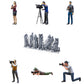 Productfoto diorama en modelbouw miniatuur figuur: Reporter set, 6 figuren