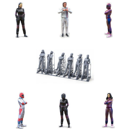 Productfoto Diorama en modelbouw miniatuurfiguur: bestuurder set, 6 figuren