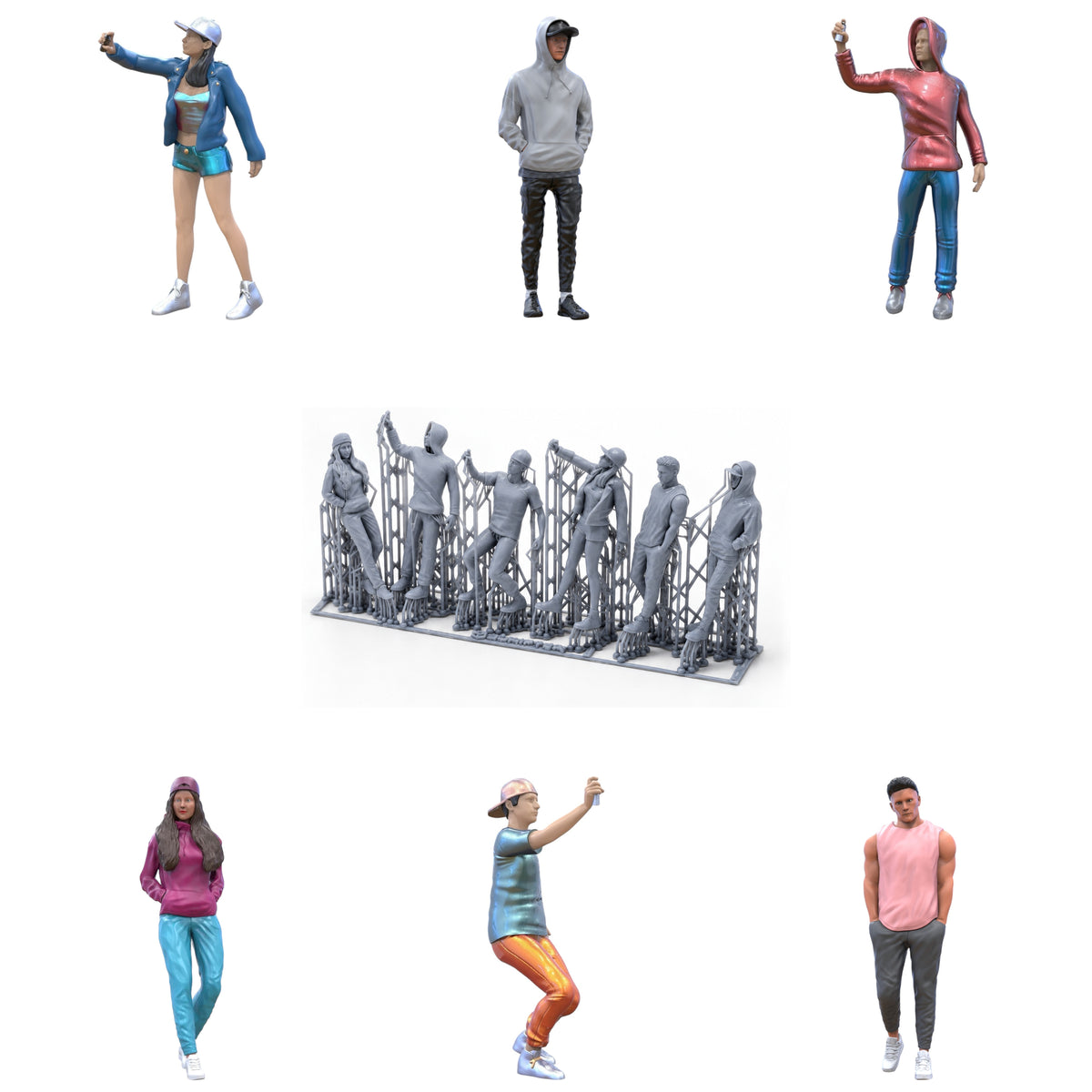 Productfoto Diorama en Modelbouw Miniatuurfiguur: Sprayer Gang Set, 6 Figuren