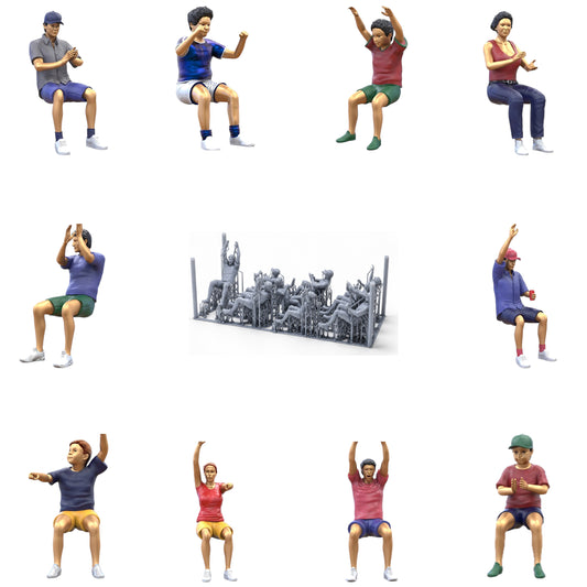 Productfoto Diorama en modelbouw miniatuurfiguur: Toeschouwer Set 4, 10 figuren