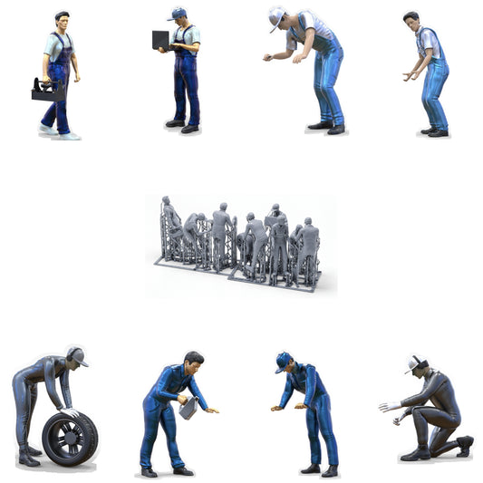 Productfoto Diorama en modelbouw miniatuurfiguur: Mechanicus Set 2, 8 figuren