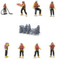 Productfoto diorama en modelbouw miniatuurfiguur: reddingsboot set, 8 figuren