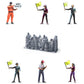 Productfoto diorama en modelbouw miniatuurfiguur: verkeerspost set 2, 6 figuren
