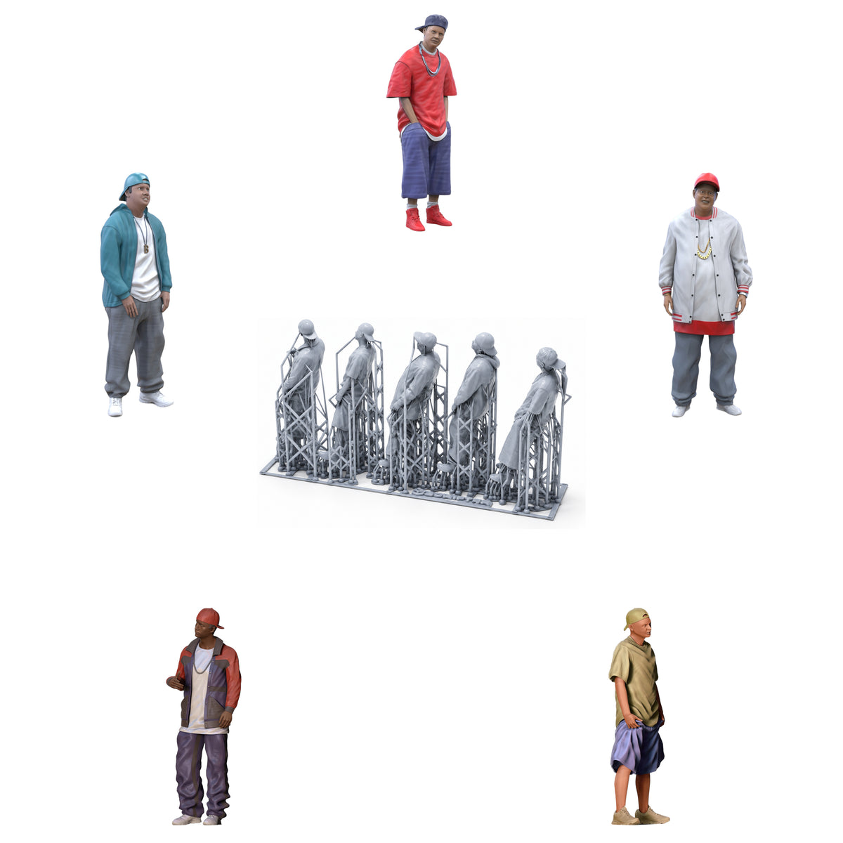 Productfoto 0: Ganster Rapper: HipHop Homies Set