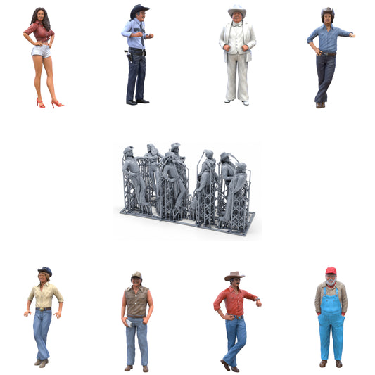 Productafbeelding 1 van 9: Miniatuurfiguur: Cowboys en Boeren Set (Nr. s25)