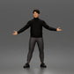 Diorama Modellbau Produktfoto 0: Stehende Figur: Präsentierender Mann mit Rollkragenpullover und offenen Armen (a190)