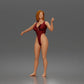 Diorama Modellbau Produktfoto 0: Stehende Figur: Frau im einteiligen Bodysuit mit ausgestreckten Armen (a206)