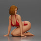 Diorama Modellbau Produktfoto 1: Kniende Figur: Strandfrau im gebundenen Bikini (a182)