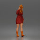 Diorama Modellbau Produktfoto 1: Stehende Figur: Winkende Frau ruft Taxi mit langärmeligem Kleid & Stiefeln (a204)