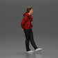 Diorama Modellbau Produktfoto 3: Gehende Figur: Mann in Freizeitkleidung mit Händen hinter dem Rücken (a158)