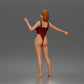 Diorama Modellbau Produktfoto 3: Stehende Figur: Frau im einteiligen Bodysuit mit ausgestreckten Armen (a206)