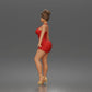Diorama Modellbau Produktfoto 4: Stehende Figur: Frau im kurzen figurbetonten Kleid & High Heels (a177)
