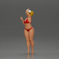 Diorama Modellbau Produktfoto 5: Stehende Figur: Frau im Bikini mit Kappe und erhobenem Arm (a160)