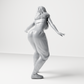 Diorama-modelbouw productfoto 3: Staande figuur: skater in balanshouding met crop-top, joggingbroek & sneakers (a171)