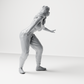 Diorama modelbouw productfoto 4: Staande figuur: skatester in balanshouding met crop-top, joggingbroek & sneakers (a171)
