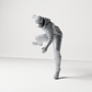 Diorama Modellbau Produktfoto 7: Diorama Figur: Geduckter Mann mit Kapuzenpullover (a201)