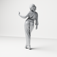 Diorama Modellbau Produktfoto 7: Stehende Figur: Frau mit Rollkragenpullover, weiter Hose & Plateauschuhen (a176)