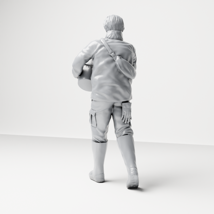 Diorama modelbouw productfoto 7: Staande figuur: dierenverzorger met open voederemmer (a191)