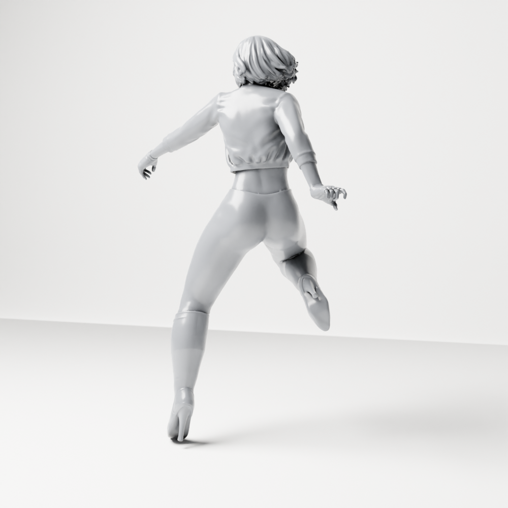 Diorama Modellbau Produktfoto 8: Diorama Figur: Laufende Person mit kurzer Jacke & hohen Stiefeln (a159)