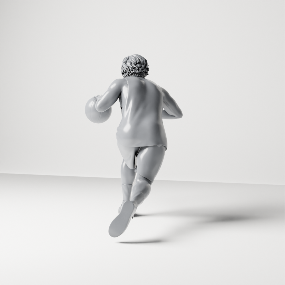 Diorama Modellbau Produktfoto 8: Diorama Figur: Basketballspieler im Vorwärtslauf mit Ball & Sportkleidung (a166)