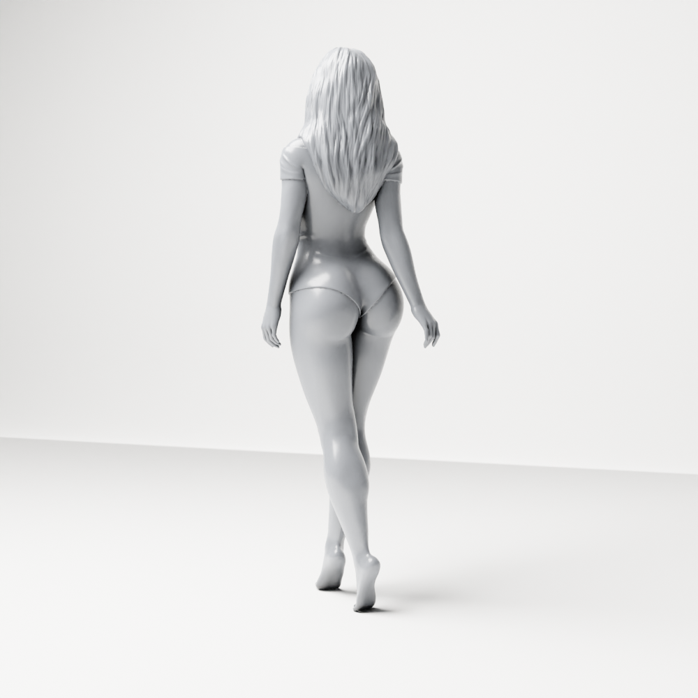 Diorama Modellbau Produktfoto 7: Stehende Figur: Frau im schulterfreien Badeanzug (a198)