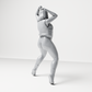 Diorama Modellbau Produktfoto 9: Stehende Figur: Frau im Jumpsuit mit erhobenen Armen (a155)