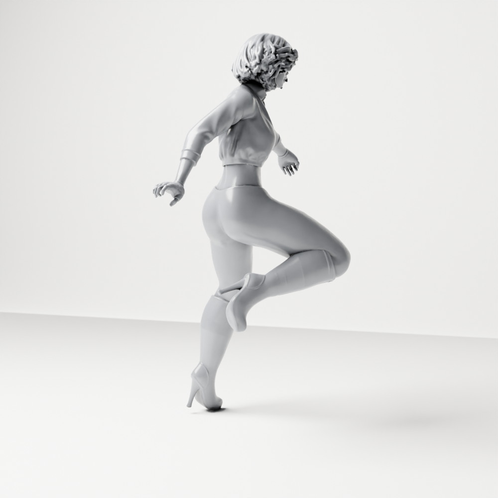 Diorama Modellbau Produktfoto 9: Diorama Figur: Laufende Person mit kurzer Jacke & hohen Stiefeln (a159)