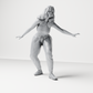Diorama modelbouw productfoto 5: Staande figuur: skater in balanshouding met crop-top, joggingbroek & sneakers (a171)
